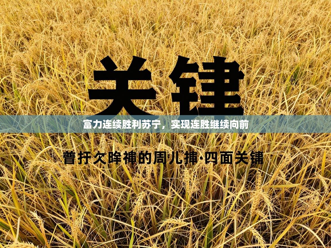 云开体育app官网登录入口-富力连续胜利苏宁，实现连胜继续向前  第4张